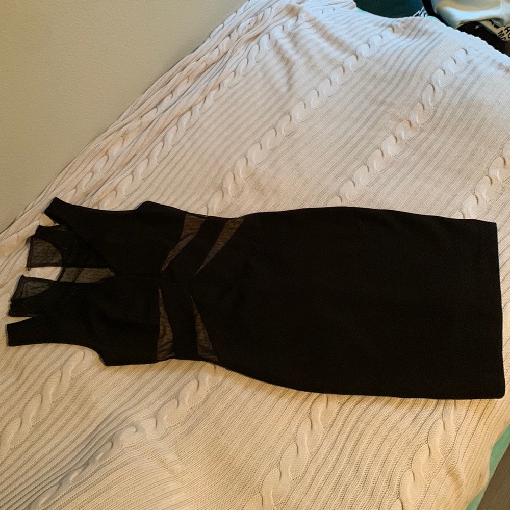 Sexy black body con dress